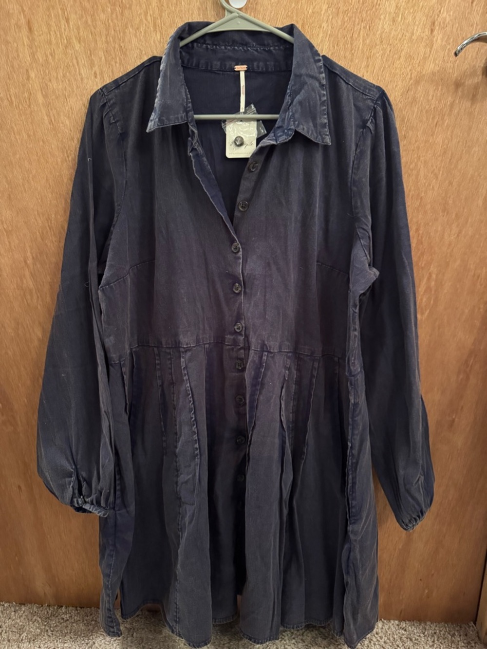Free People Marvelous Mia Mini Dress in the color Dried Indigo